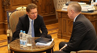 Александр Беглов и Алексей Миллер обсудили актуальные вопросы сотрудничества «Газпрома» и Санкт-Петербурга